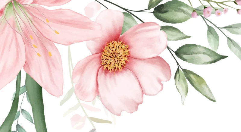 Close-up of the Apple Blossom artwork — blossom painted in pink