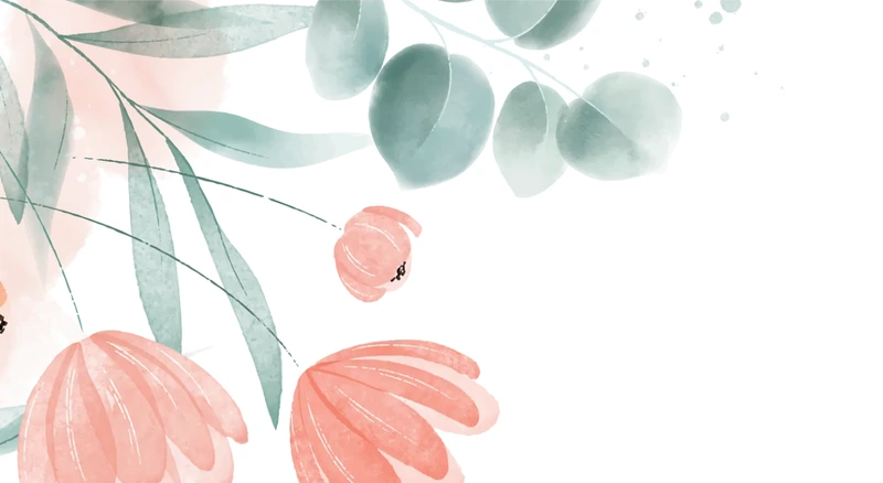 Close-up of the Coral Bloom artwork — tulips painted in coral