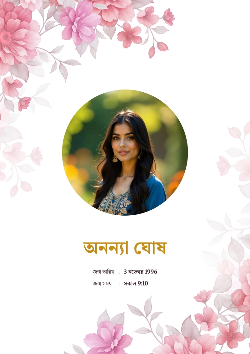 Marriage biodata sample in Bengali