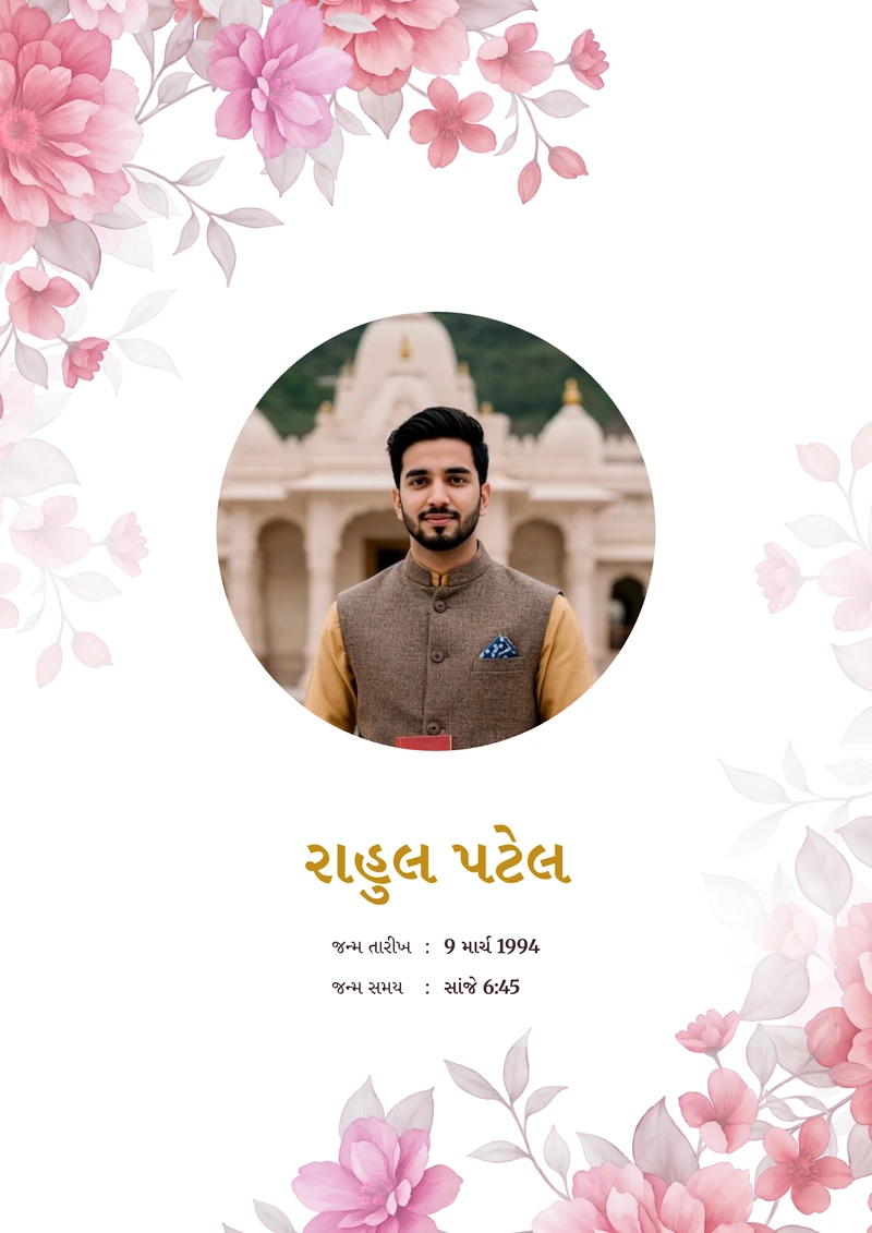 Marriage biodata sample in Gujarati